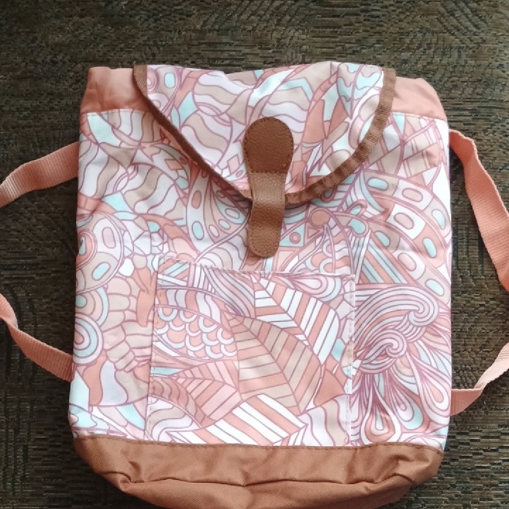 Stylish Pink Patterned Backpack - image 1